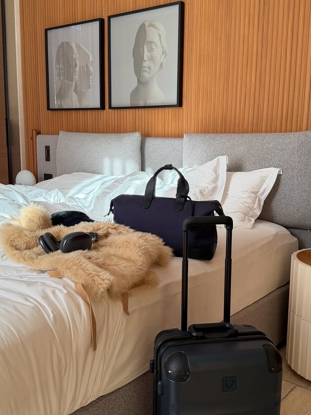 Instagram post by @lucywilliams02 for Antler. Caption reads: Eat pack love 🍝 @antlerofficial.