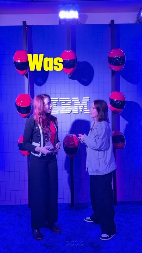 Instagram post by an influencer for IBM. Caption reads: [...] with AI 👀all while using AI 👇#IBMPartner​....