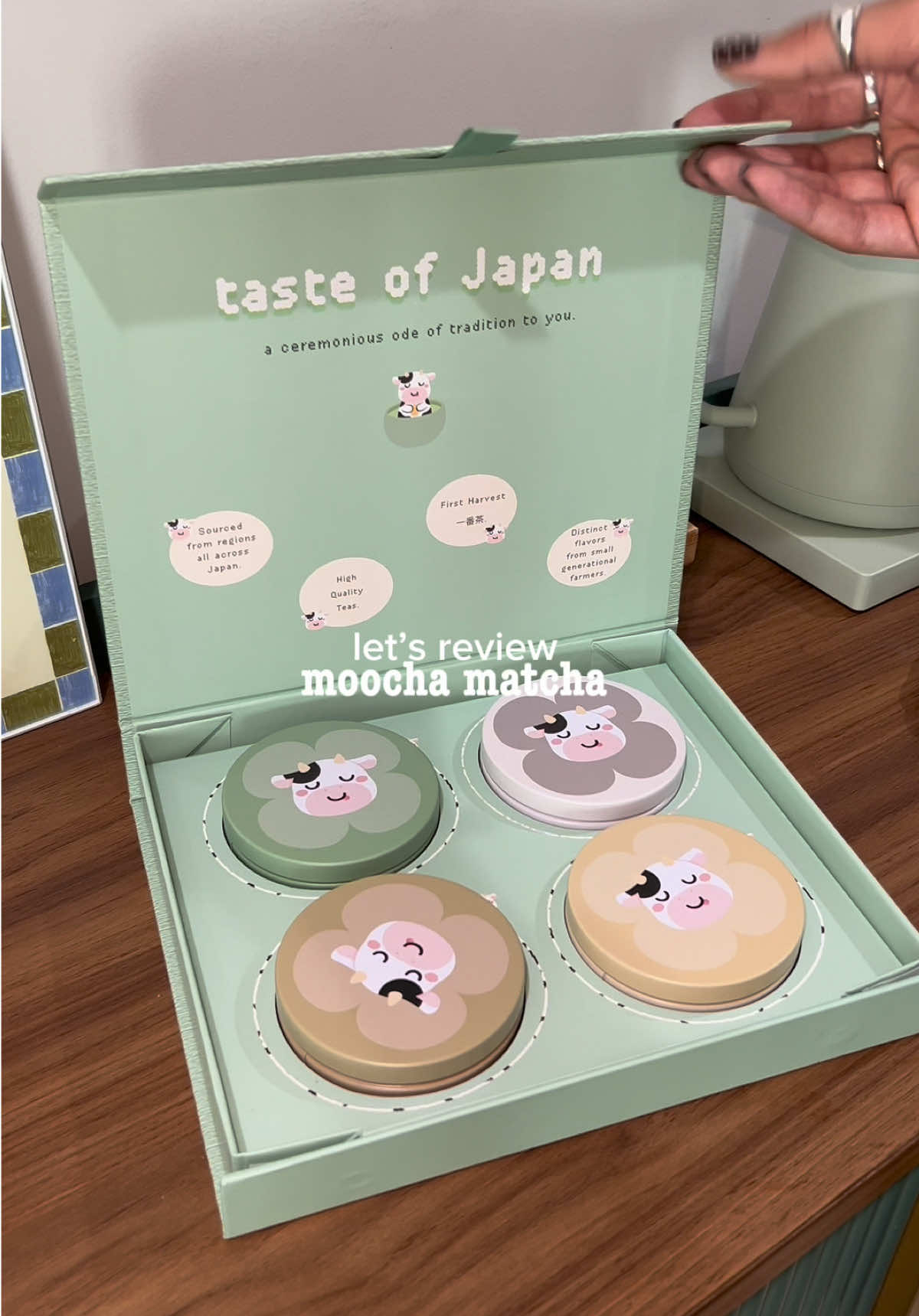 TikTok post by @flwrpwr__ for OVALWARE. Caption reads: written review 🍵 | thank u to @MoochaMatcha for....