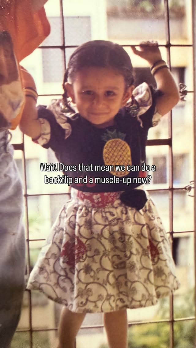 Instagram post by @simrankaurpurewal for Isopure. Caption reads: From little Simran to stronger Simran — built with....