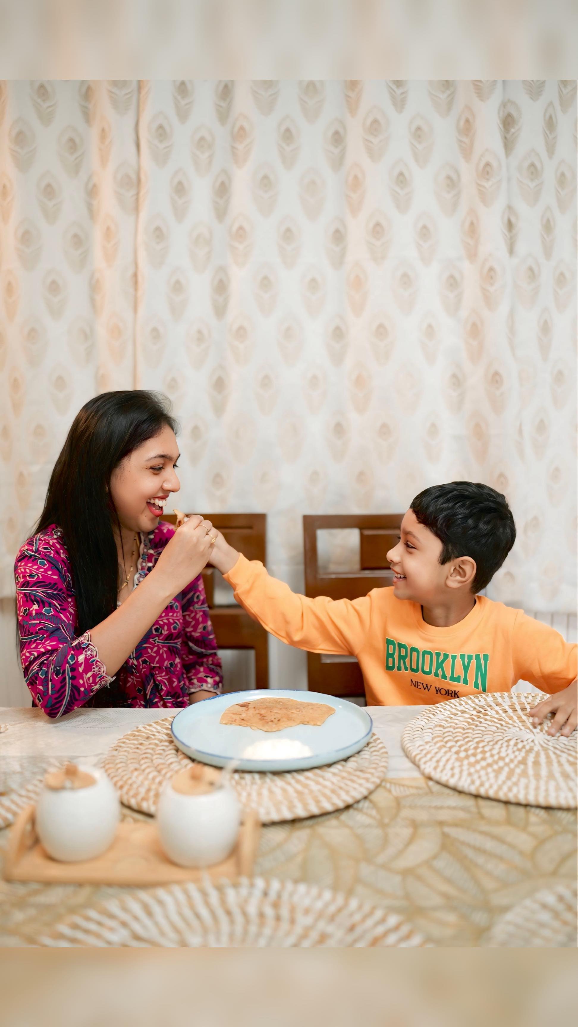 Instagram post by @sukrith_komarshetty for Aashirvaad. Caption reads: Some mornings are rushed… but what goes into our....