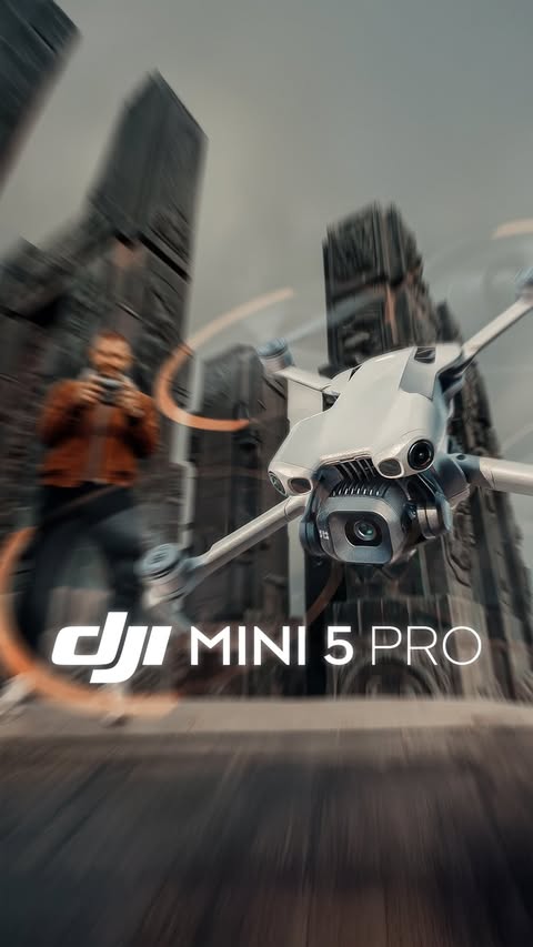 Instagram post by @andras.ra for DJI. Caption reads: DJI Mini 5 Pro - Secrets of GEORGIA 😳 I didn’t....