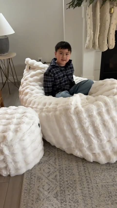 Instagram post by @greyandmama for Lovesac. Caption reads: #ad I’m baaack! This year I’m giving up the shelf....