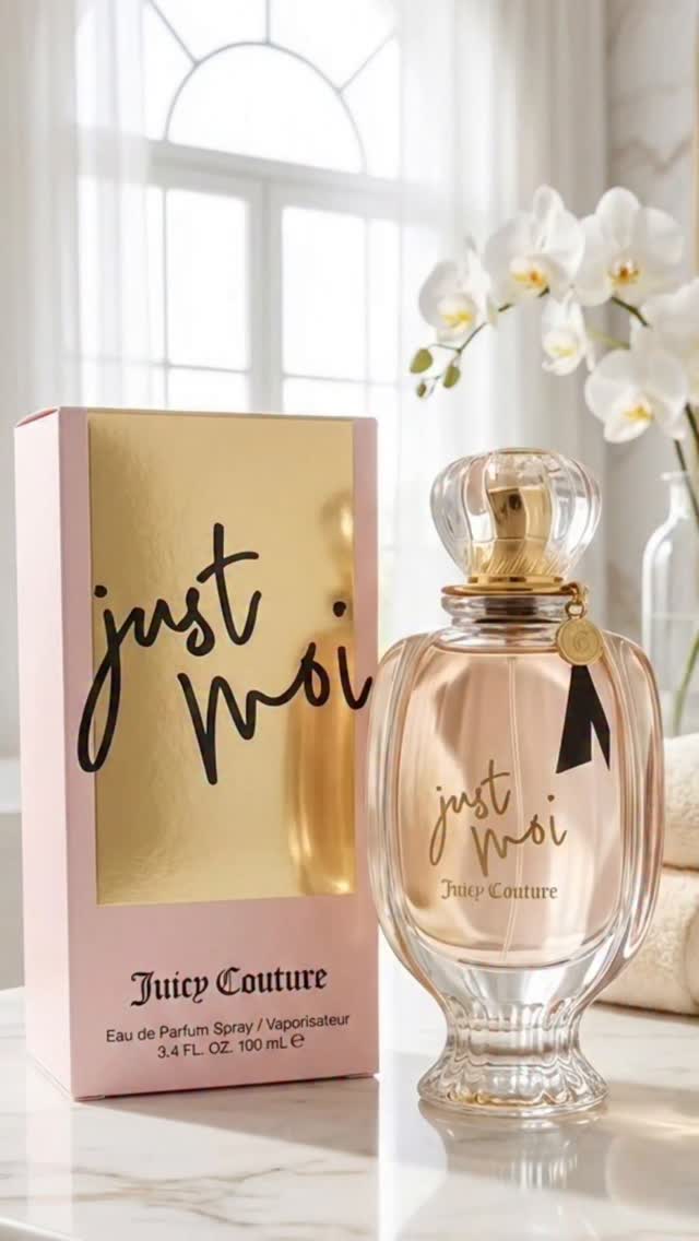 Instagram post by @kinaadventures for Juicy Couture. Caption reads: [...] absolutely in love with Just Moi by Juicy....