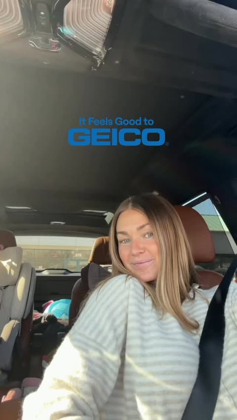 Instagram post by @lindsarnold for Geico. Caption reads: [...] through all the chaos. It feels good to....