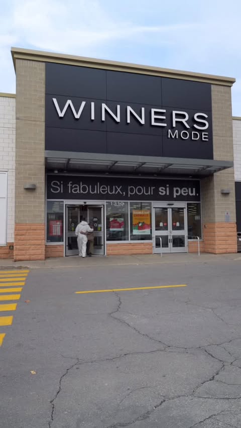 Instagram post by @mathieudufresnee for Winners. Caption reads: Early christmas shopping with my mom @winners....