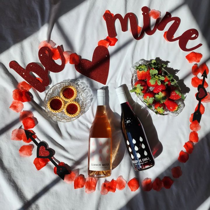 Instagram post by @thjewett for Summer Water. Caption reads: I am looking forward to valentine's day with my....