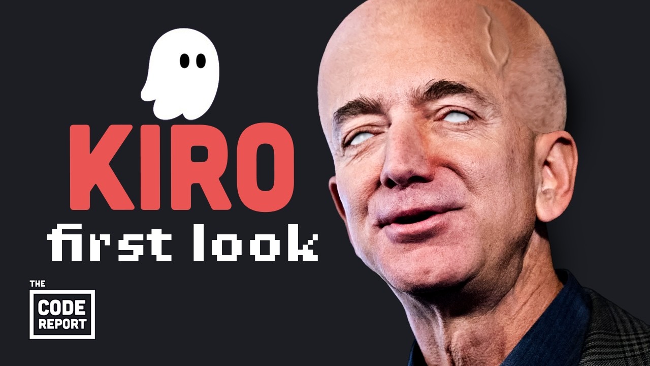 YouTube post by @Fireship for Brilliant.org. Caption reads: AWS just released its Cursor killer….