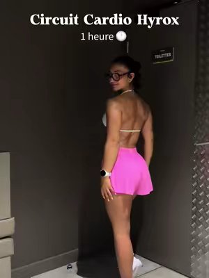 TikTok post by @clembubufit for Teveo. Caption reads: [...] courage, parce qu'il en faut 👀🤍 Tenue....