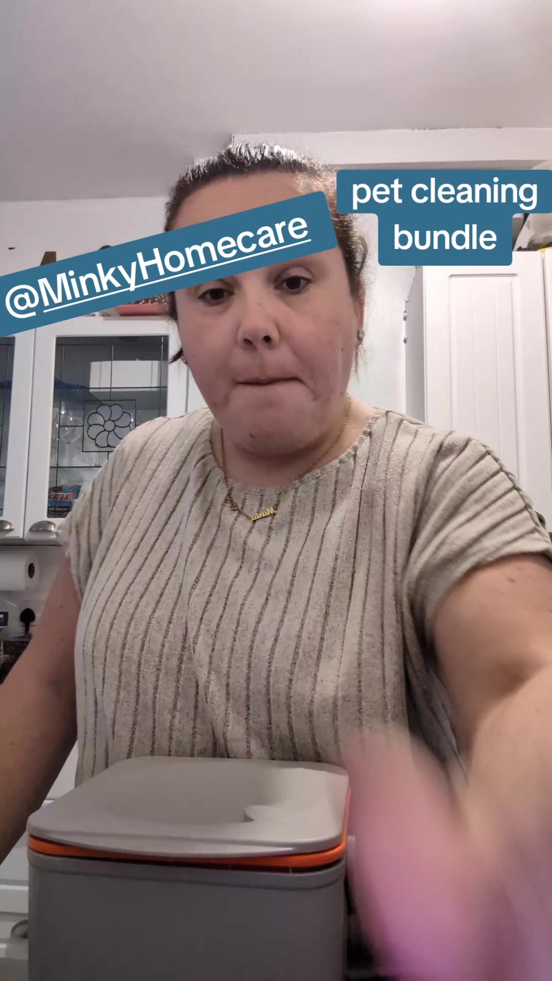 TikTok post by @mariasheppard310318 for Minky Homecare. Caption reads: @Minky Homecare pet cleaning bundle! linked below....