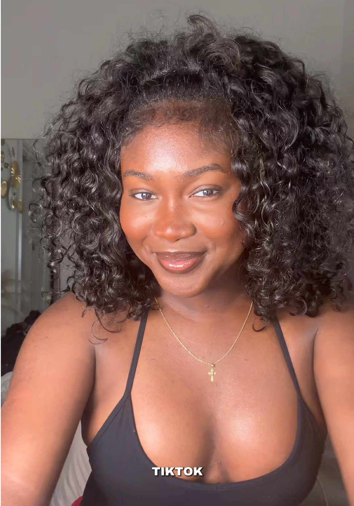 TikTok post by @kendoll333 for CurlyMe Hair. Caption reads: I’m obsessed 😍 ft. @CurlyMe Hair Store @CurlyMe....