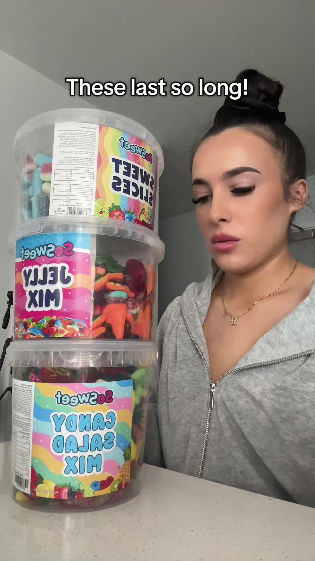 TikTok post by @sammielkershaw for SoSweet. Caption reads: Wow 2027! @SoSweet  #sosweet #sweettooth....