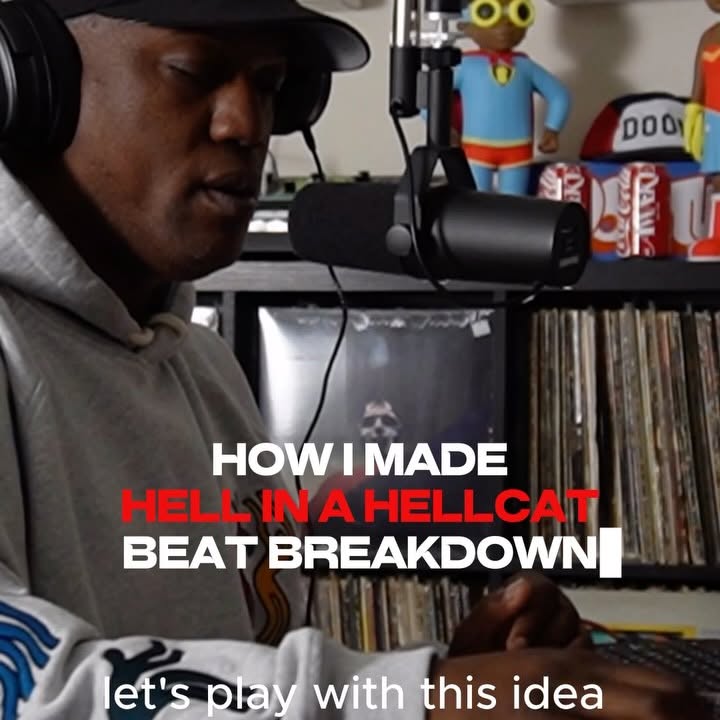 Instagram post by @conductorwilliams for DistroKid. Caption reads: 🚂🚂🚂🚨🚨🚨 

Beat breakdown of my song “hellcat”....