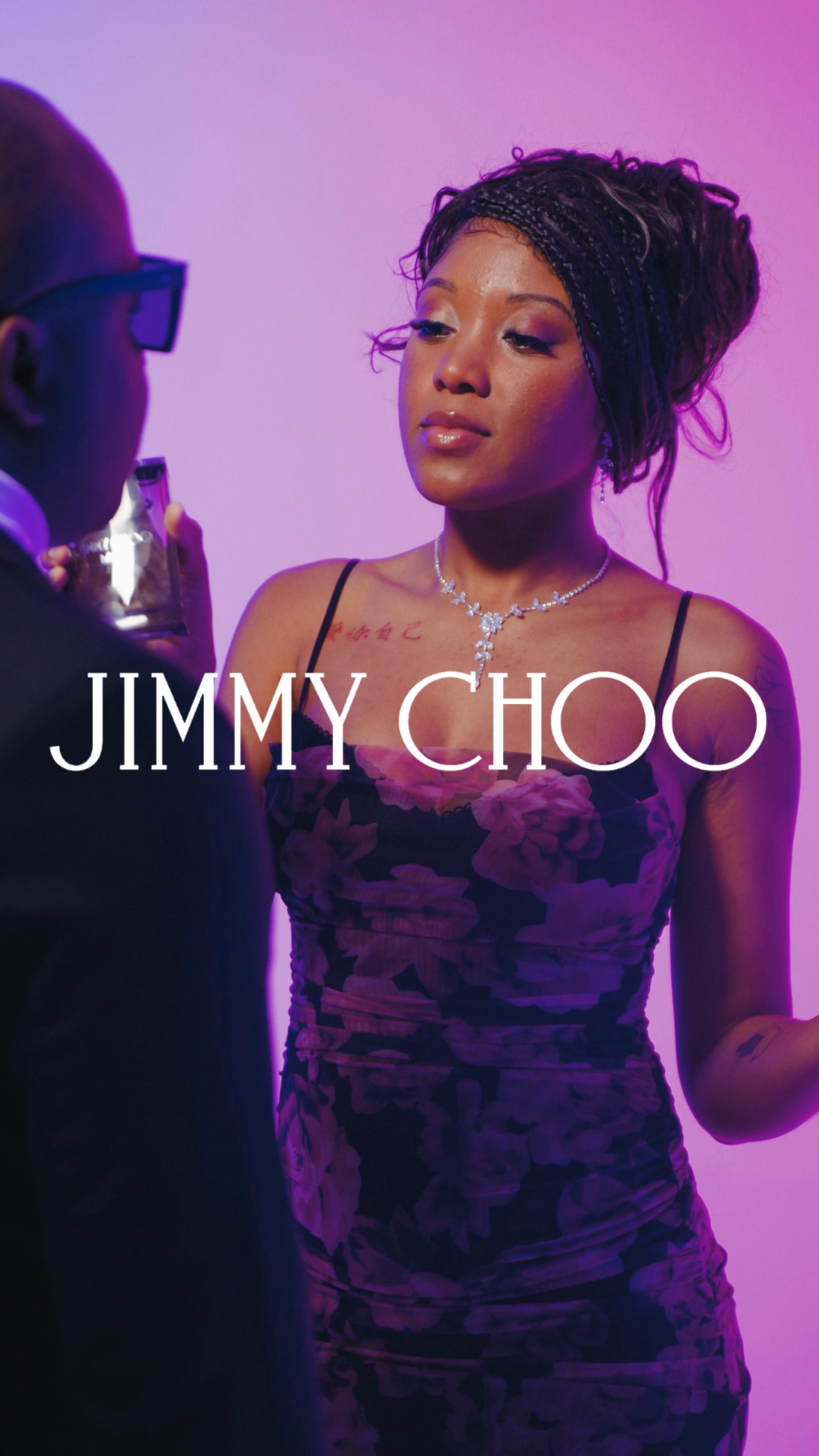 Instagram post by @iamshamarofficial for Jimmy Choo. Caption reads: Where confidence meets creativity.
Honored to....