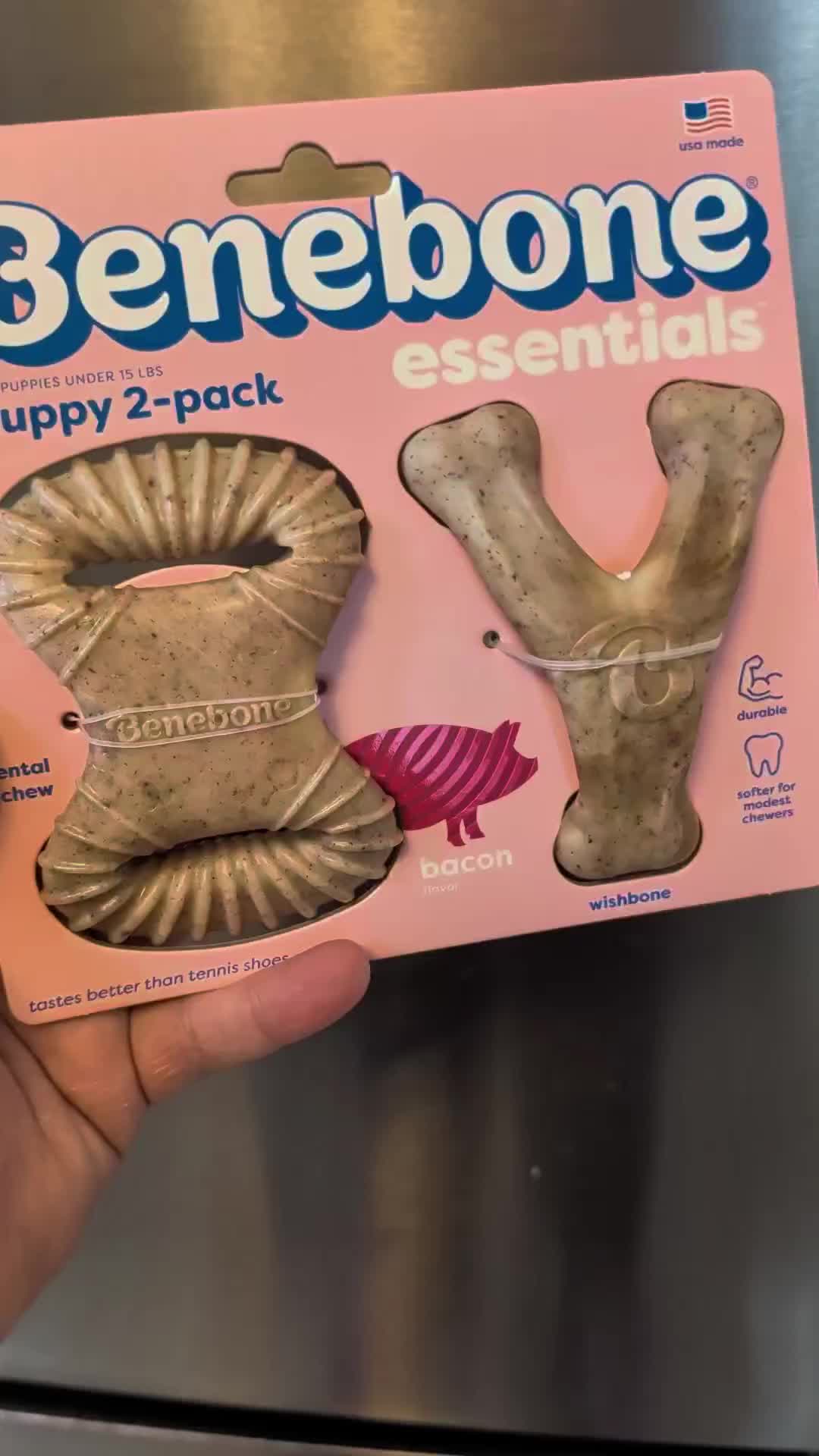 TikTok post by @jmeans77 for Benebone. Caption reads: [...] is an added bonus. @influenster @Benebone....