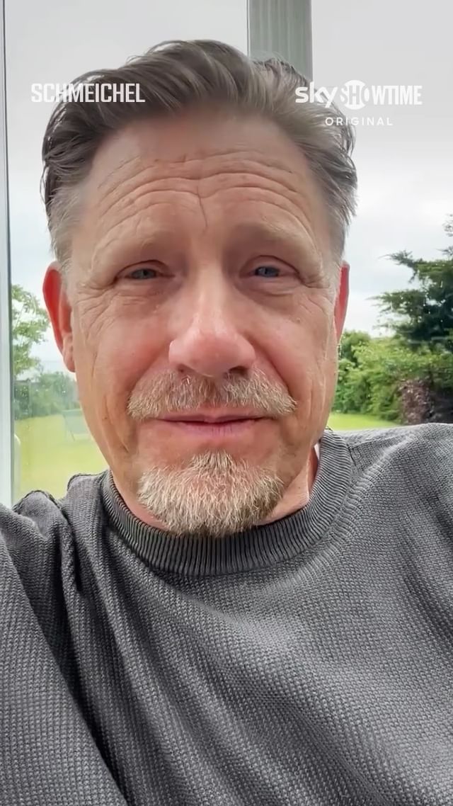 Instagram post by @pschmeichel1 for SkyShowtime. Caption reads: 🚨Announcement🚨The Schmeichel docu-series is now....