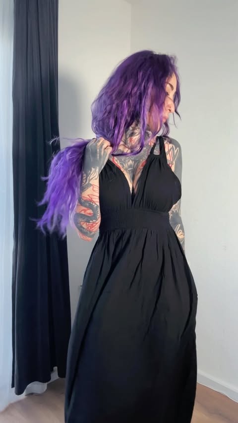 Instagram post by @vampvirya for KILLSTAR. Caption reads: [...] @demonia.shoes | unpaid AD | Dresses:....