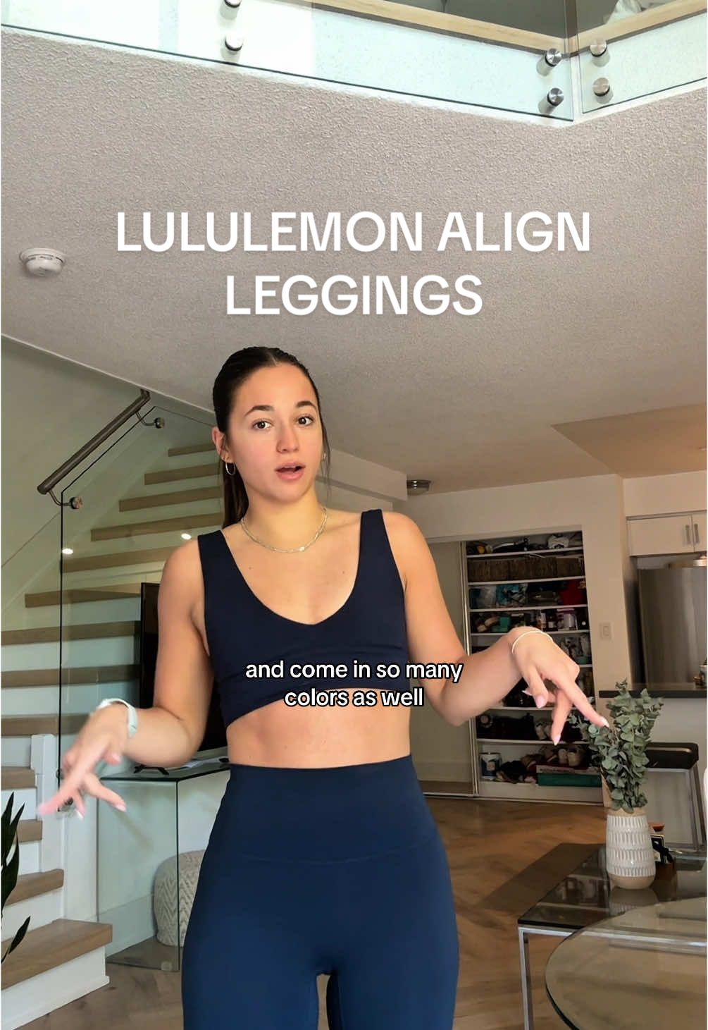 TikTok post by @wearsashley for lululemon. Caption reads: Who else has tried the new @lululemon align....