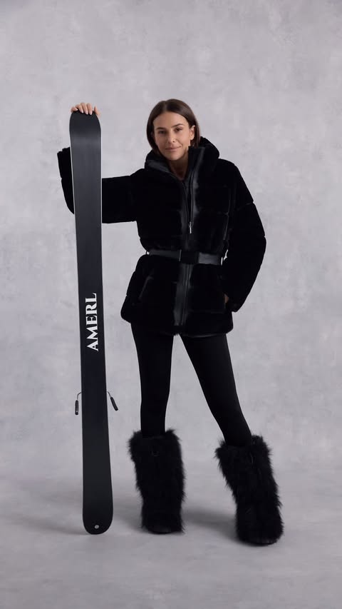 Instagram post by @amerl.official for Range Rover. Caption reads: Australian skiwear designer @chloeasimpson has....