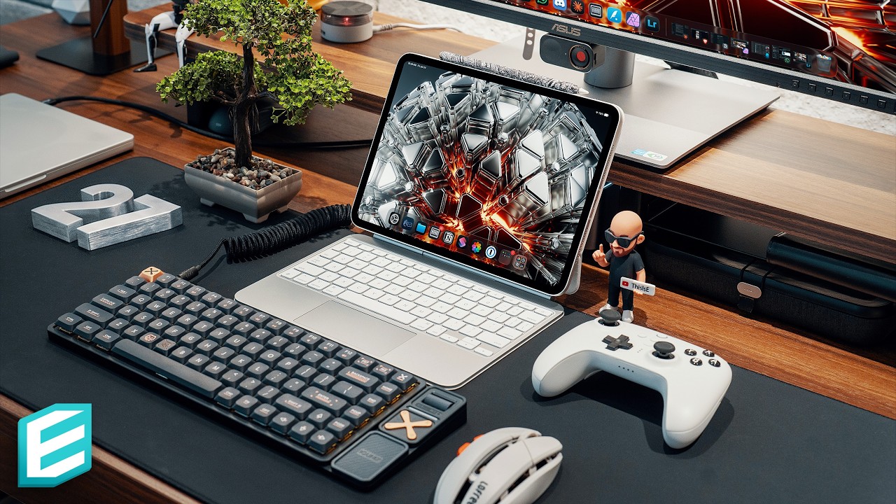 YouTube post by @ThisIsE for Fashion Force Finds. Caption reads: Unlock the Full Power of iPadOS 27 – Guide 2026.