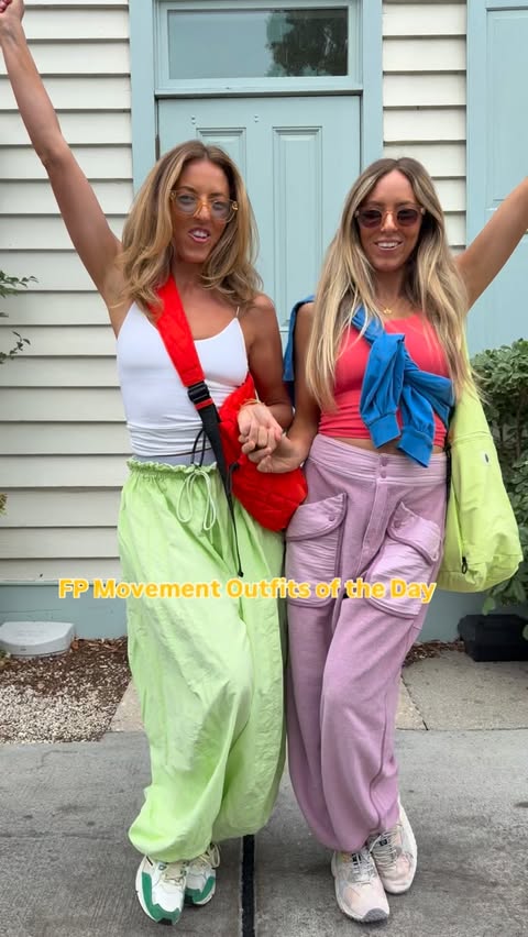Instagram post by @kc_doubletake for FP Movement. Caption reads: What’s better than one @fpmovement outfit? TWO!....