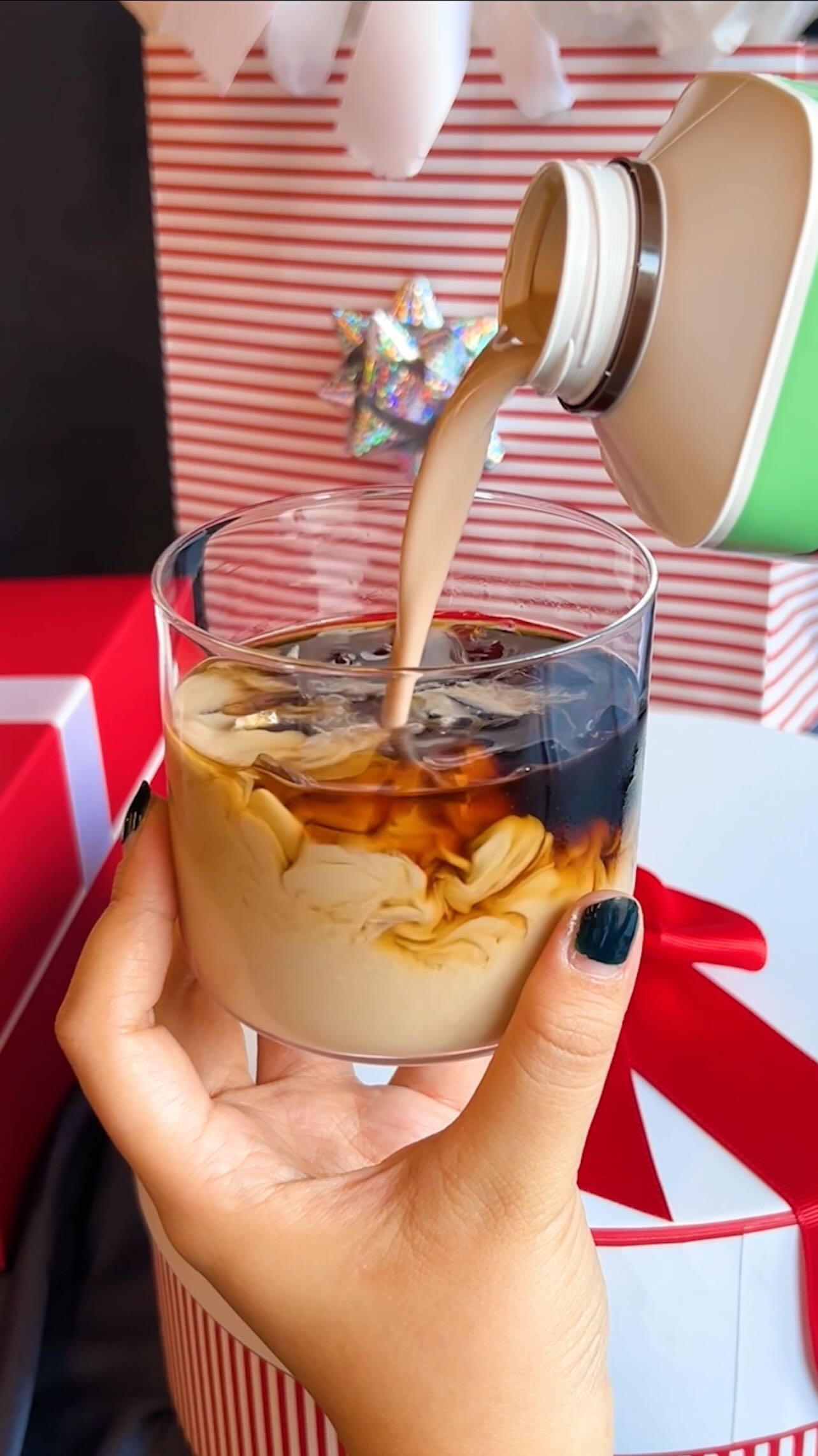Instagram post by @lacolombecoffee for Chobani. Caption reads: On the first day of our Giftaway, Chobani gave to....