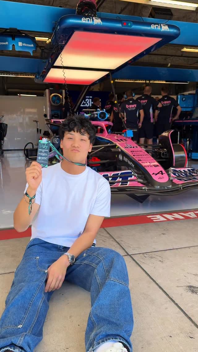 Instagram post by @jojosim for MSC Cruises. Caption reads: [...] with BWT Alpine Formula One Team and....