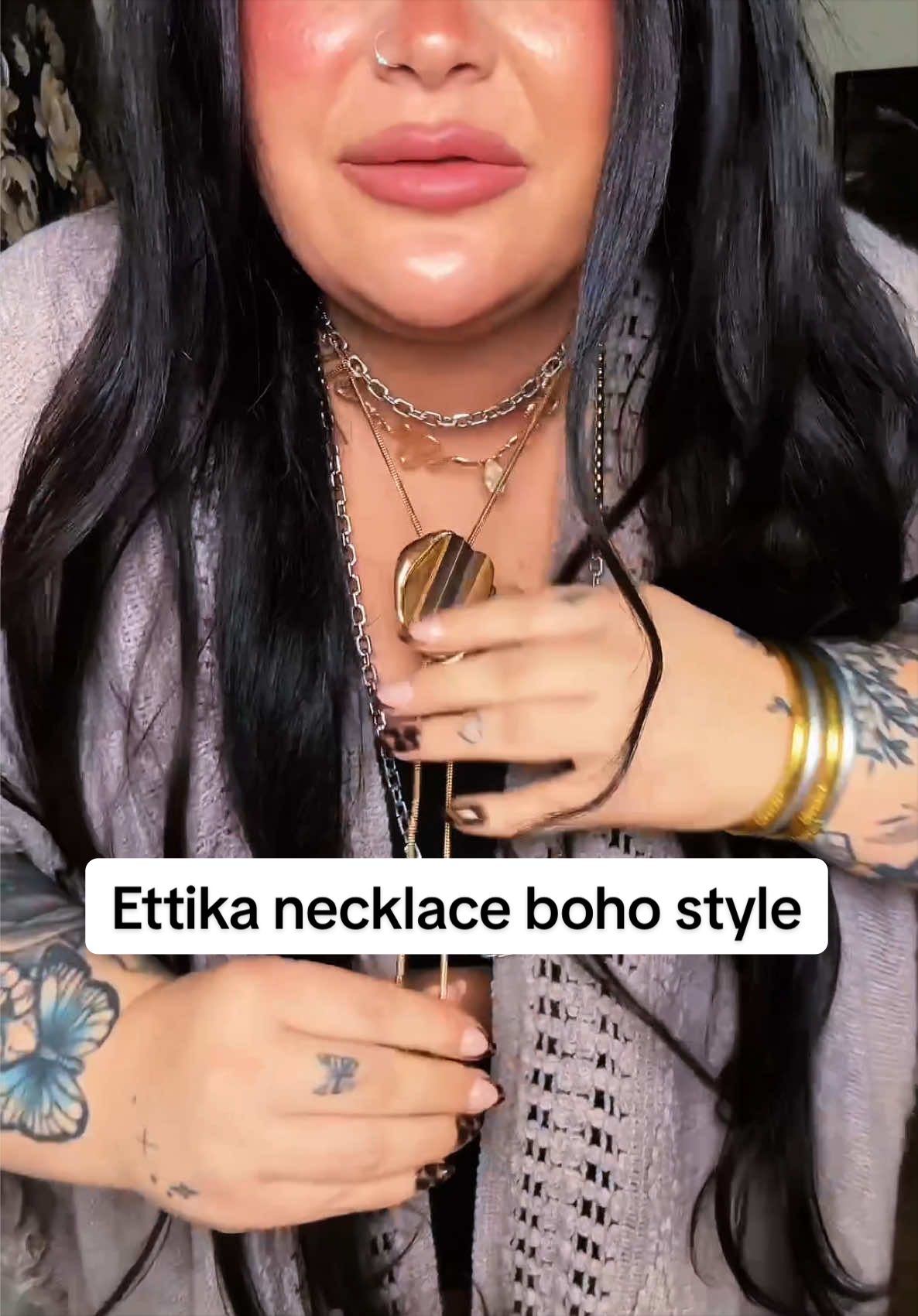 TikTok post by @bestiebuysitfirst for Ettika. Caption reads: The quality is TOO GOOD 😍 @Ettika #ettika....