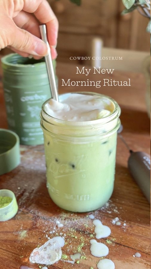 Instagram post by @milkmaidfarm for Cowboy Colostrum. Caption reads: [...] for 20% OFF your order 🌿✨

#ad....