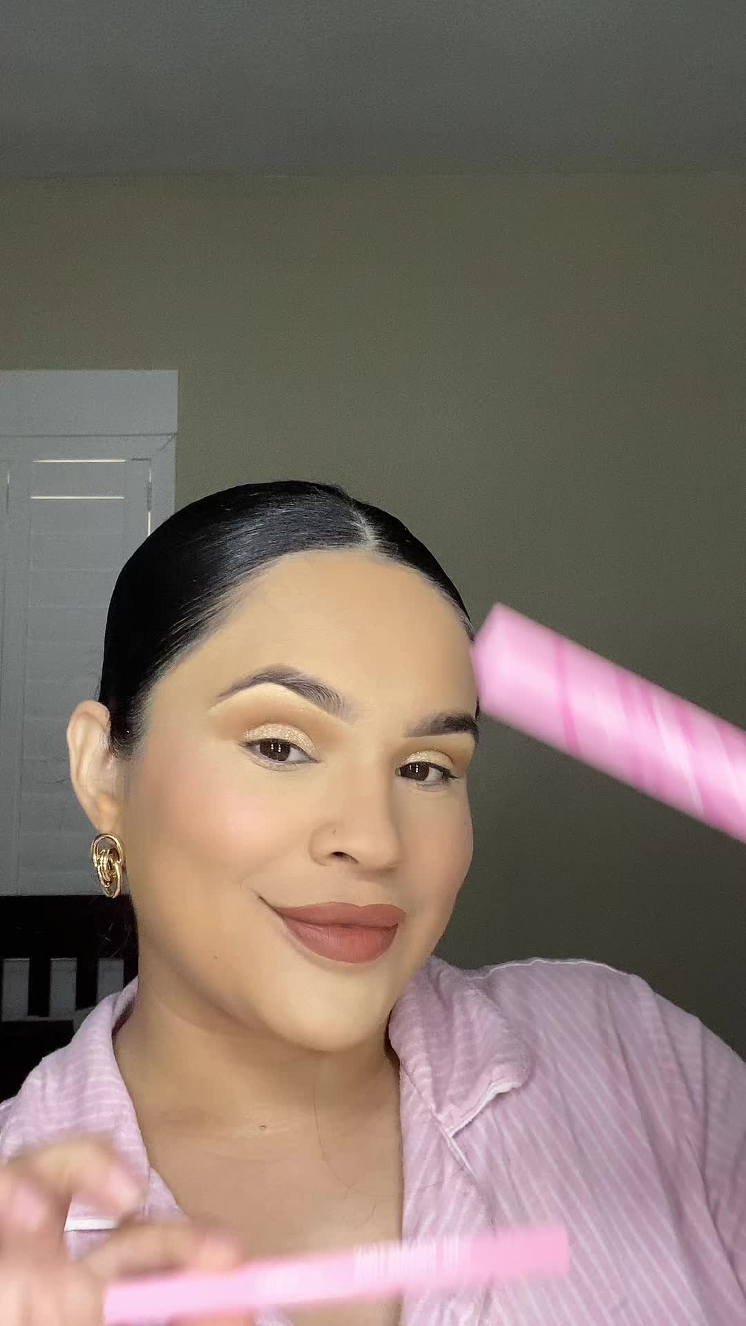 TikTok post by @andie_melanie for EXO Cosmetics. Caption reads: [...] eyeliner, so easy to work with💕 @EXO....