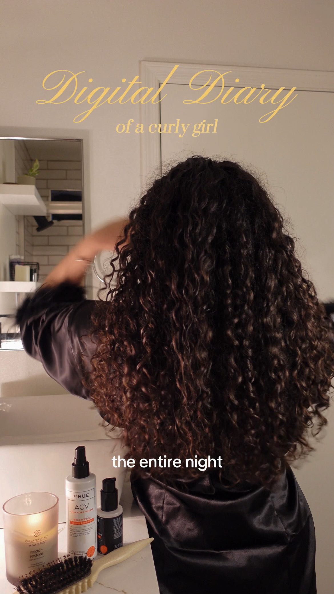 Instagram post by @13rianda for dpHUE. Caption reads: #dpHUEPartner Digital Diary of a Curly [...].