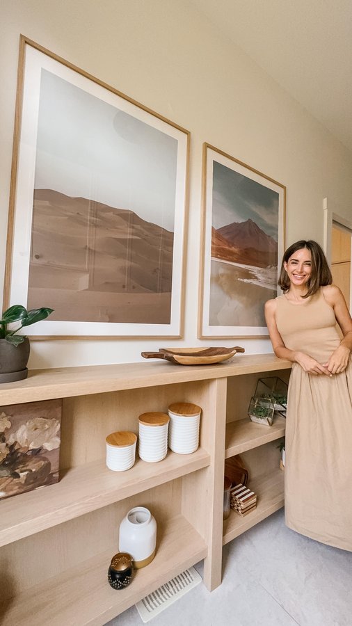 Instagram post by @unstoppable.mama for Opposite Wall. Caption reads: [...] prints, frames & canvas from @oppositewall....