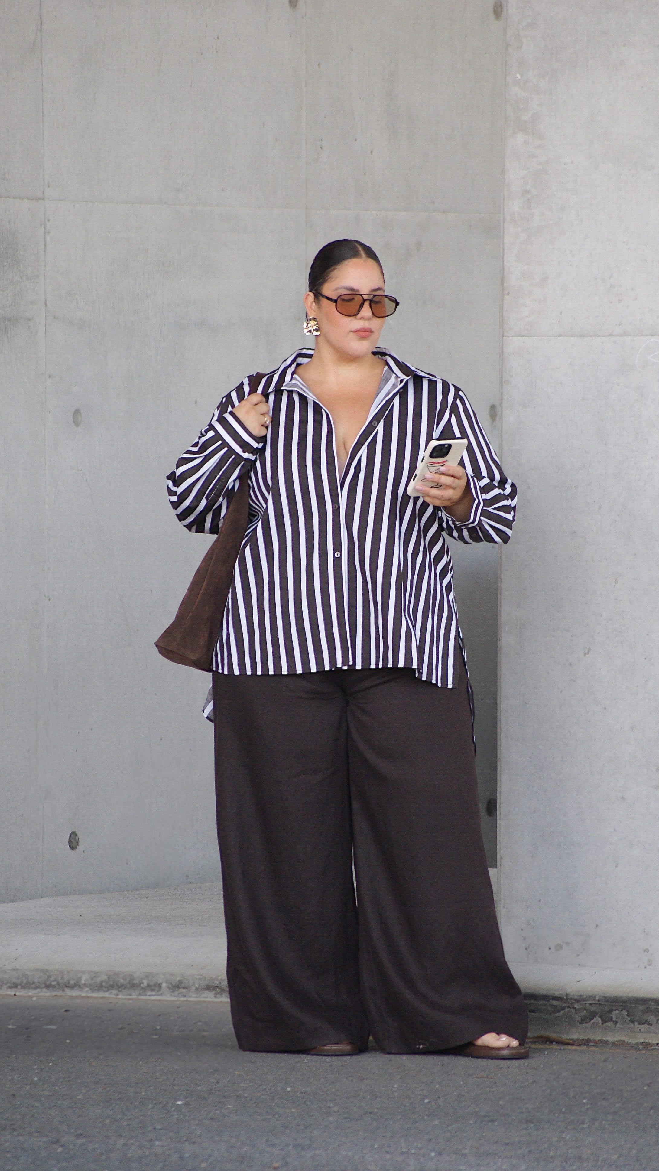 Instagram post by @maddyzanatta for Commonry. Caption reads: [...] I’m wearing chocolate this season with....