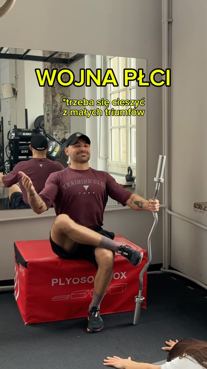 Instagram post by @miejski_drwal_insta for TREC NUTRITION. Caption reads: [...] było blisko😅

#postsponsorowany....