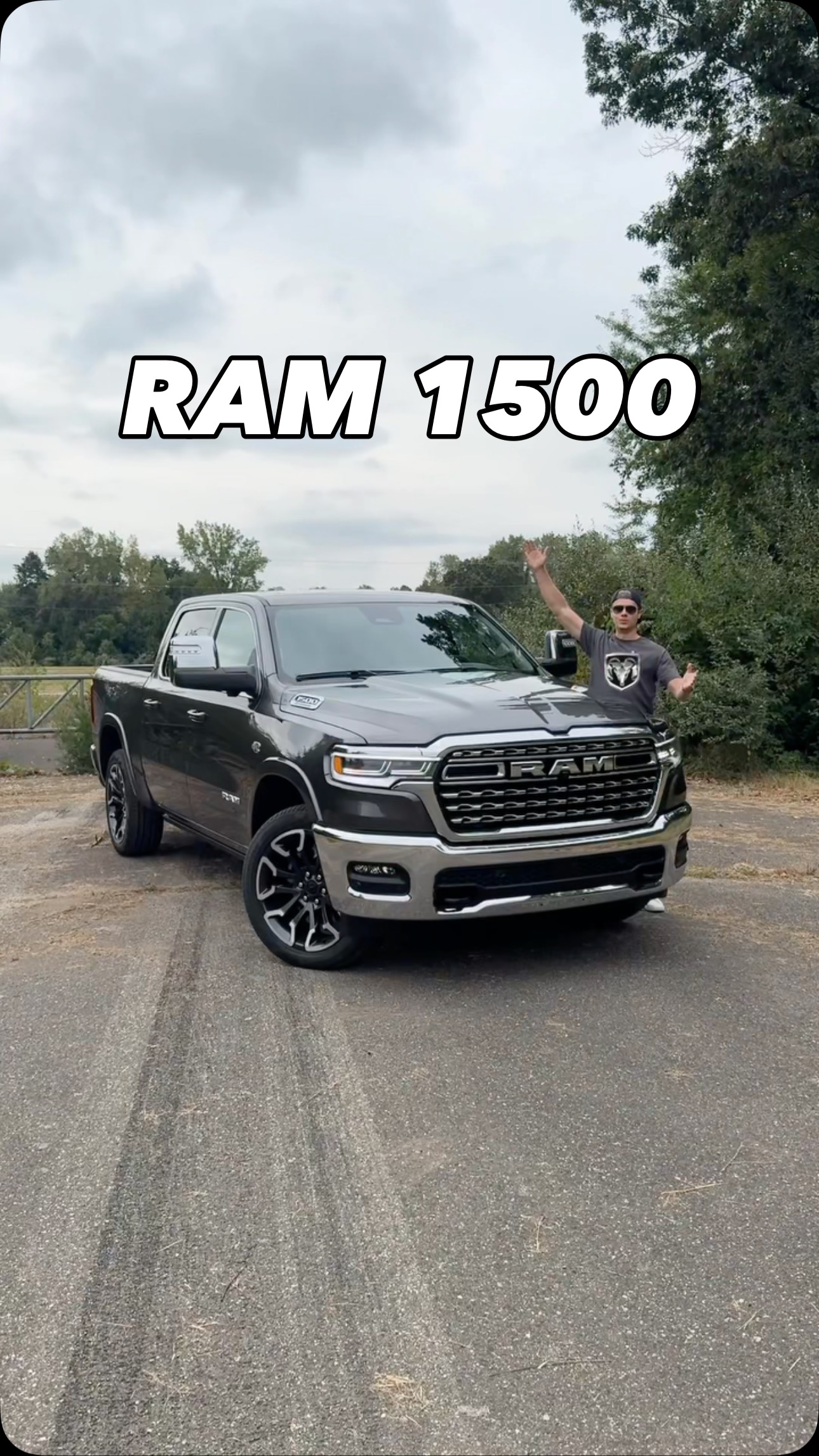 Instagram post by @drakemoschkau for Ram Trucks. Caption reads: The HEMI returns in the 2026 @ramtrucks 1500! #ram....