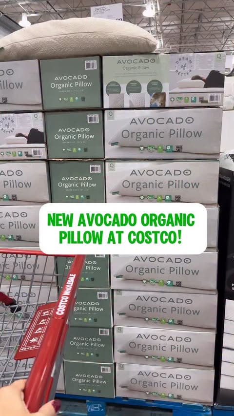 Instagram post by @costcoguide for Avocado Green Mattress. Caption reads: Sleep better, breathe easier, and feel great about....