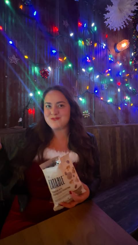 Instagram post by @tashcook_ for EATABLE. Caption reads: [...] it has a candy cane holiday twist, but....