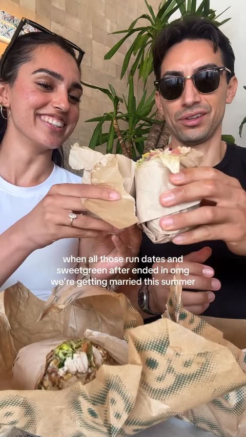 Instagram post by @its.anushkatyagi for sweetgreen. Caption reads: #sweetgreen_partner recreated our first dates....