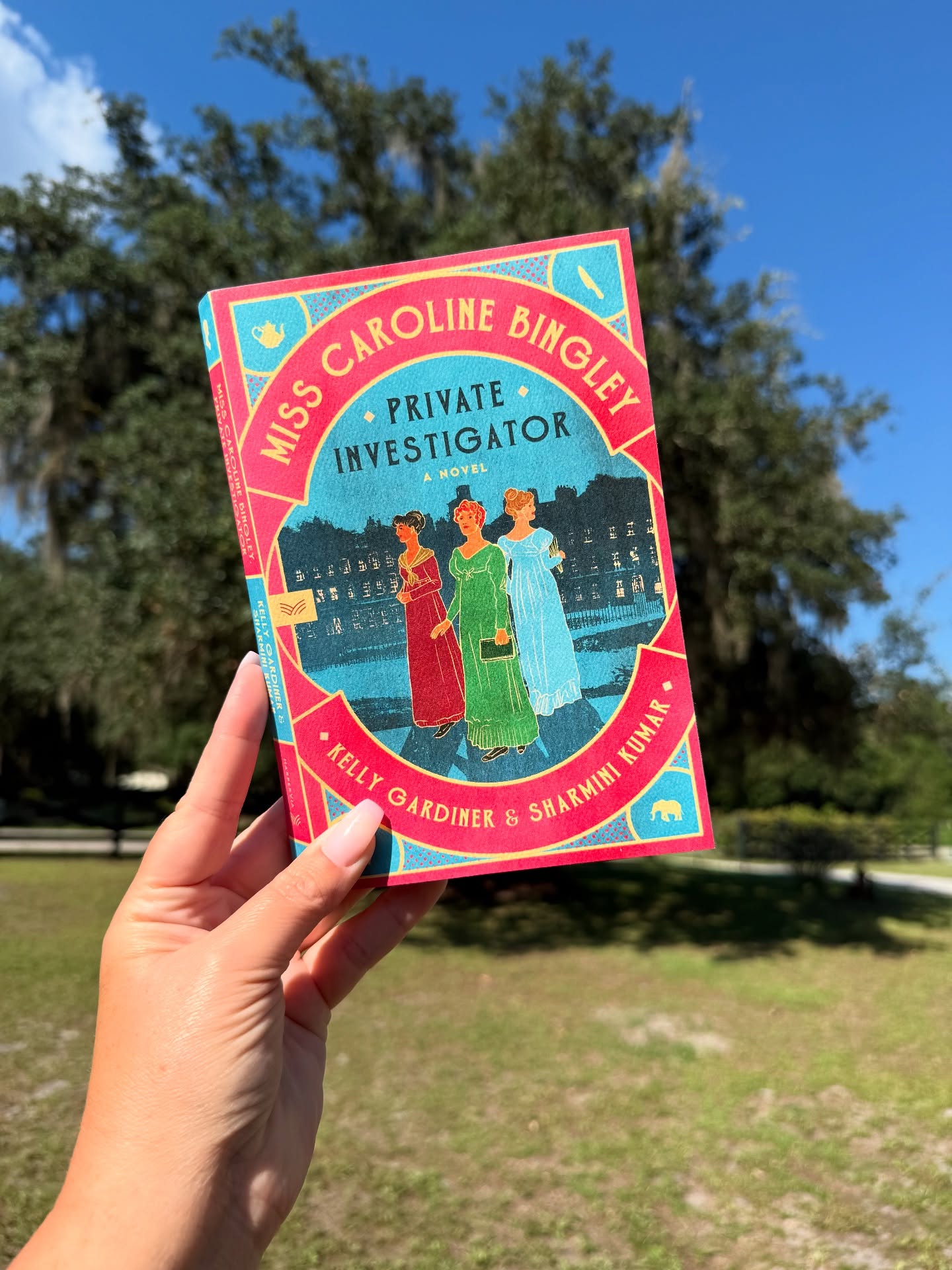 Instagram post by @dana.loves.books for TLC Book Tours. Caption reads: 𝕄𝕚𝕤𝕤 ℂ𝕒𝕣𝕠𝕝𝕚𝕟𝕖 𝔹𝕚𝕟𝕘𝕝𝕖𝕪,....