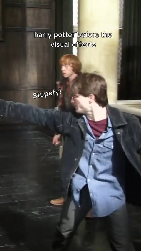 Instagram post by @filming.vision for Harry Potter. Caption reads: Harry Potter before Visual Effects 🎬

Video by....