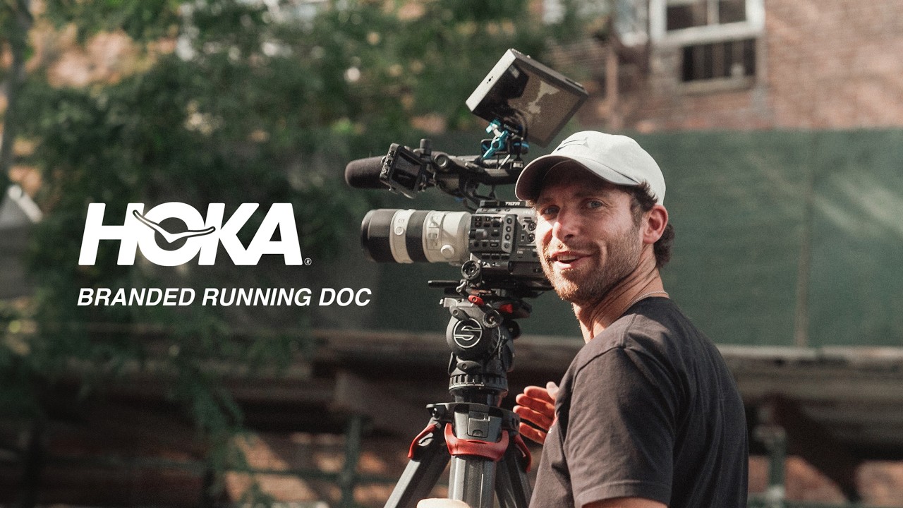 YouTube post by @DannyGevirtz for B&H Photo Video. Caption reads: Full gear list for a HOKA film in NYC.