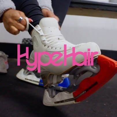 Instagram post by @hypehairmag for Black Radiance Beauty. Caption reads: Take a step into the world of figure skating on....