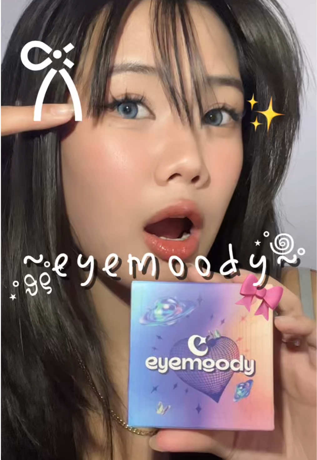 TikTok post by @xyuii.24 for Eyemoody. Caption reads: [...] on my bio, mb 😋 ||  🎀Thankyouuu....