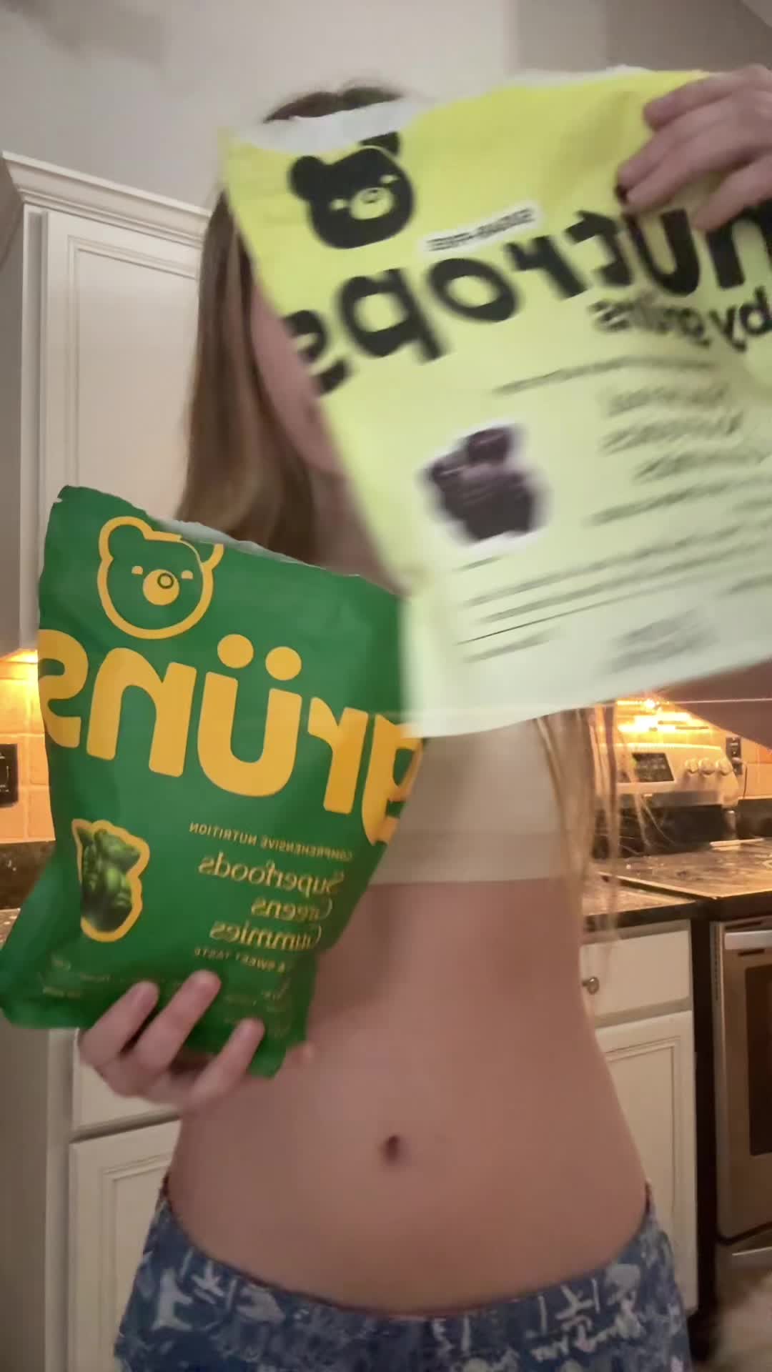 TikTok post by @counting.onu for Grüns. Caption reads: @Grüns #gruns #grunsnutrition #superfood [...].