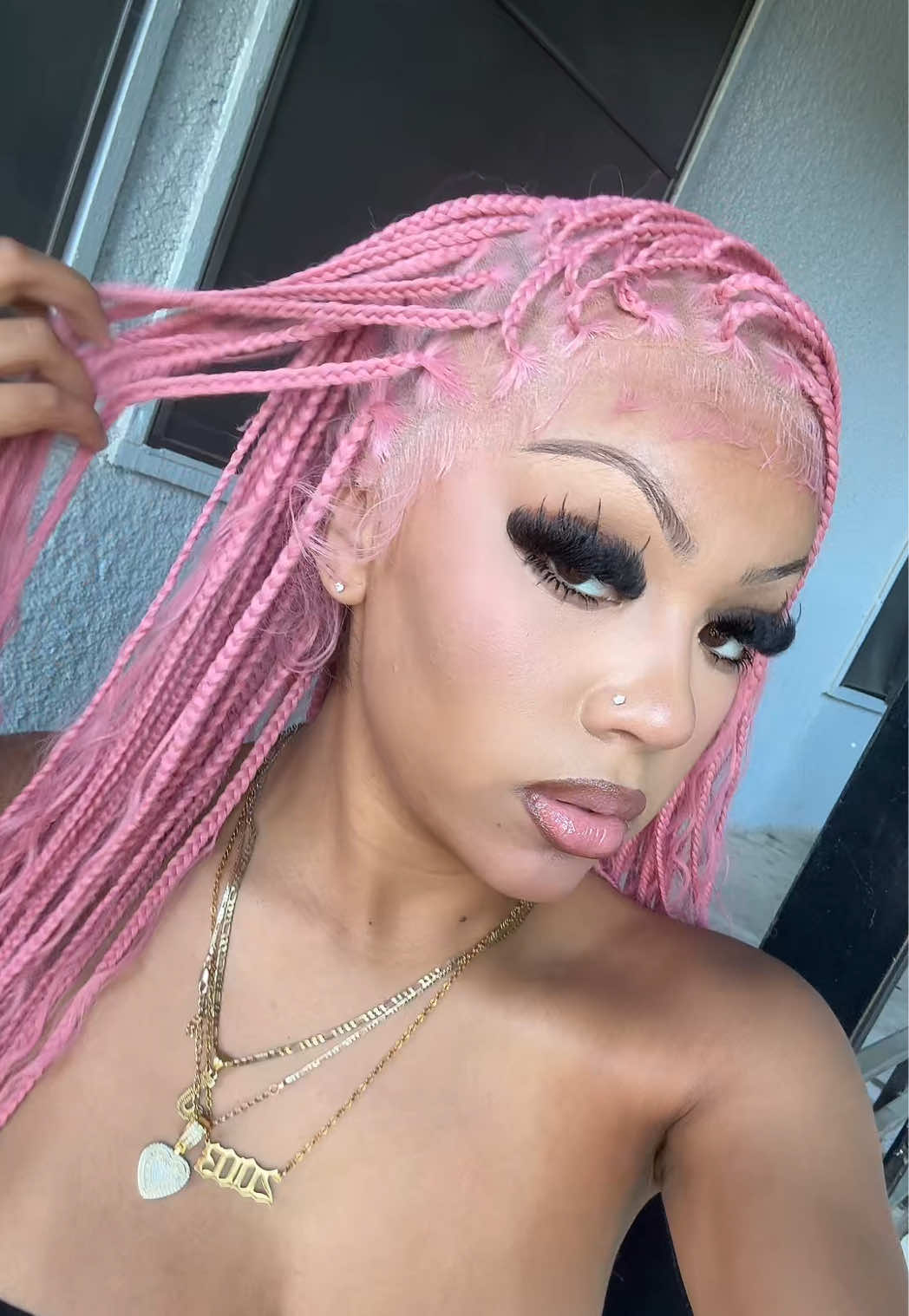 TikTok post by @jordynnrenay_ for Supernova Hair. Caption reads: get into this pink omgg 🥹😍😍 @Supernova Hair....