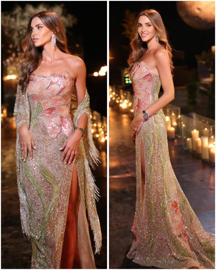 Instagram post by @aliyorummm for ELIE SAAB. Caption reads: Zein Qutami Saab🩷 @eliesaabworld Haute Couture....