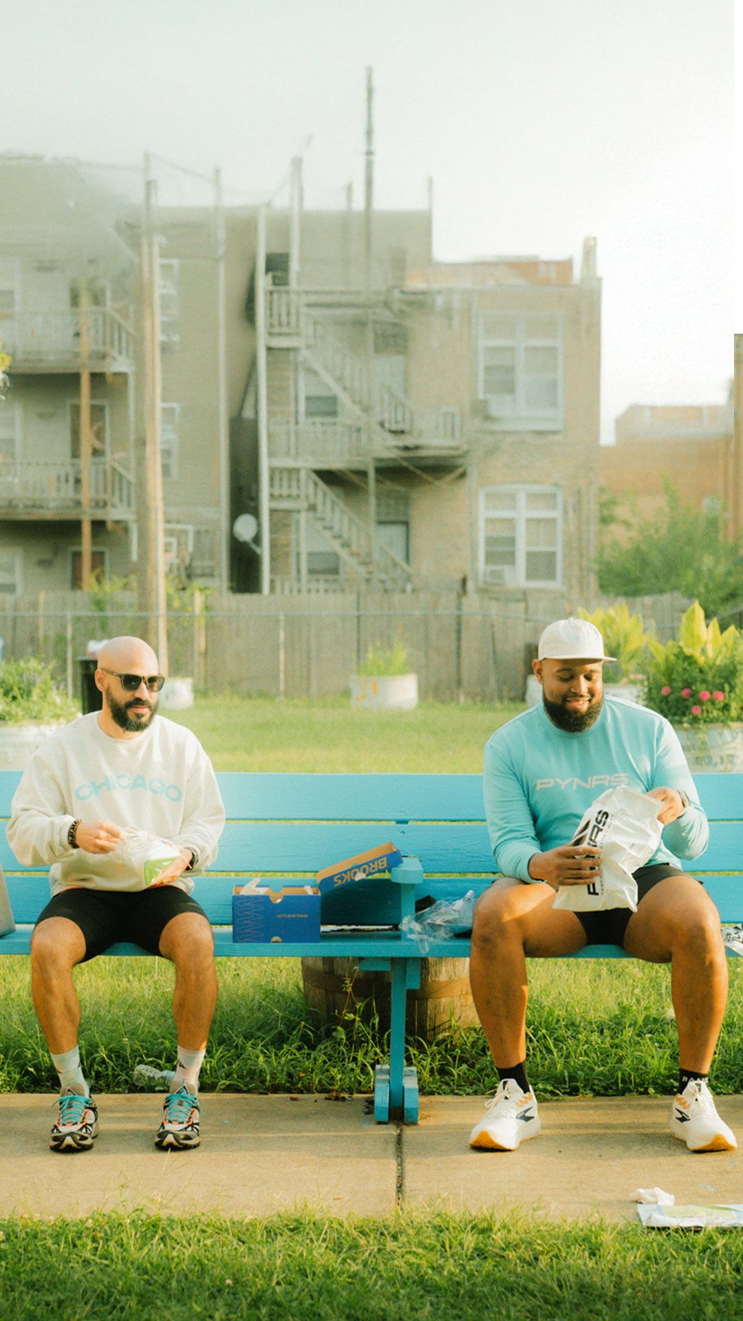 Instagram post by @pynrs_ for Brooks Running. Caption reads: Created by PYNRS and powered by Brooks, Run the....