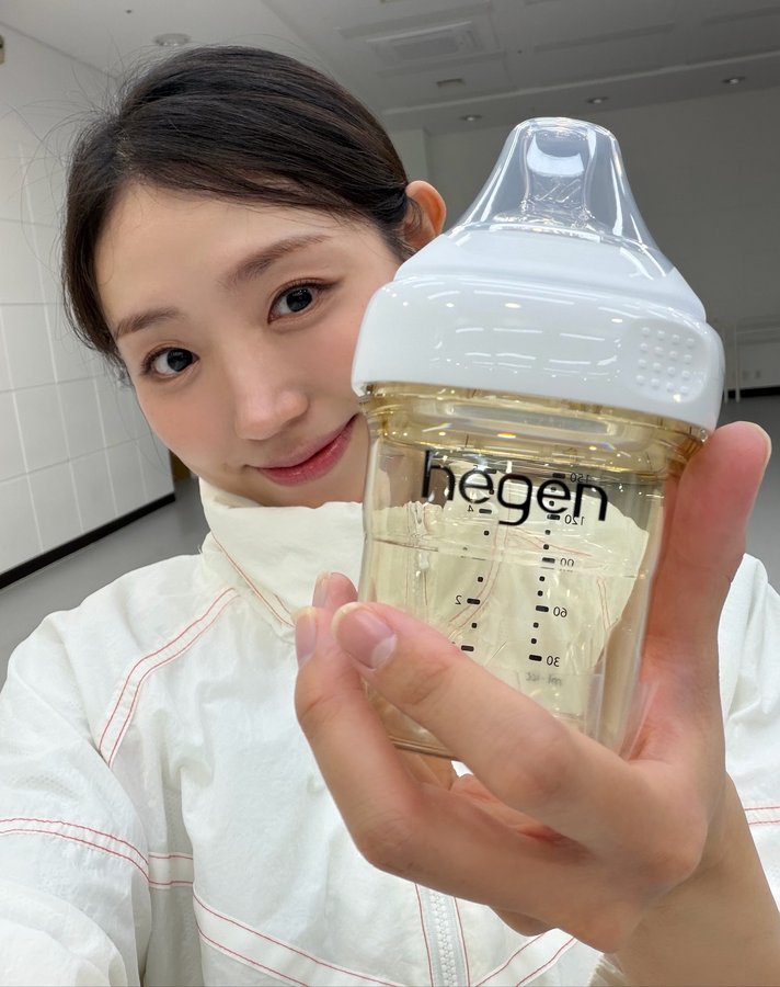 Instagram post by @hyunheesim for Hegen. Caption reads: 👼🏻🤍
@hegen.korea 
@hegen 

#제품제공 #헤겐 #라이프스타일보틀....