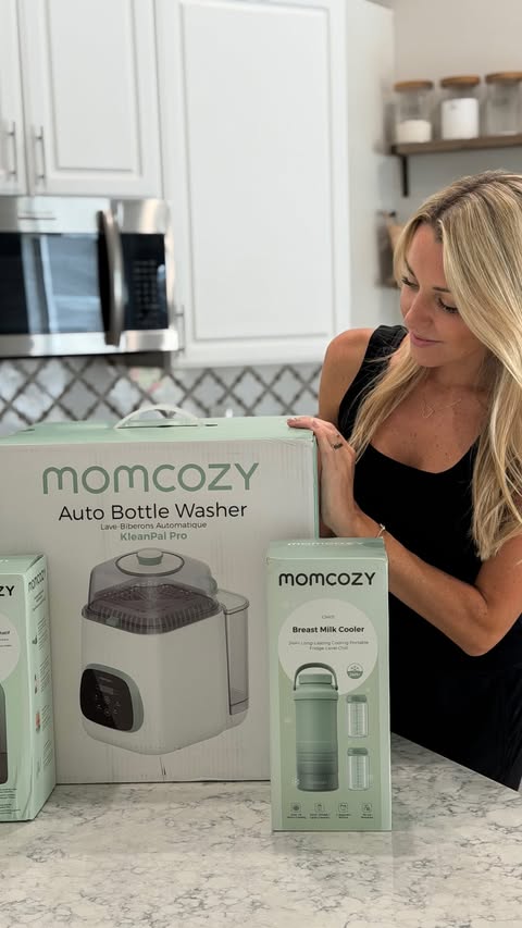 Instagram post by @lifewithtwinstwice for Momcozy. Caption reads: [...] to avoid. I WISH I would have had the....
