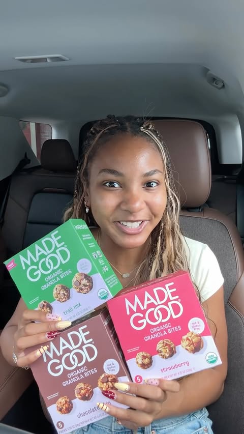Instagram post by @kamrynbhall for MadeGood. Caption reads: Leave it to @madegoodfoods to fuel me during my....